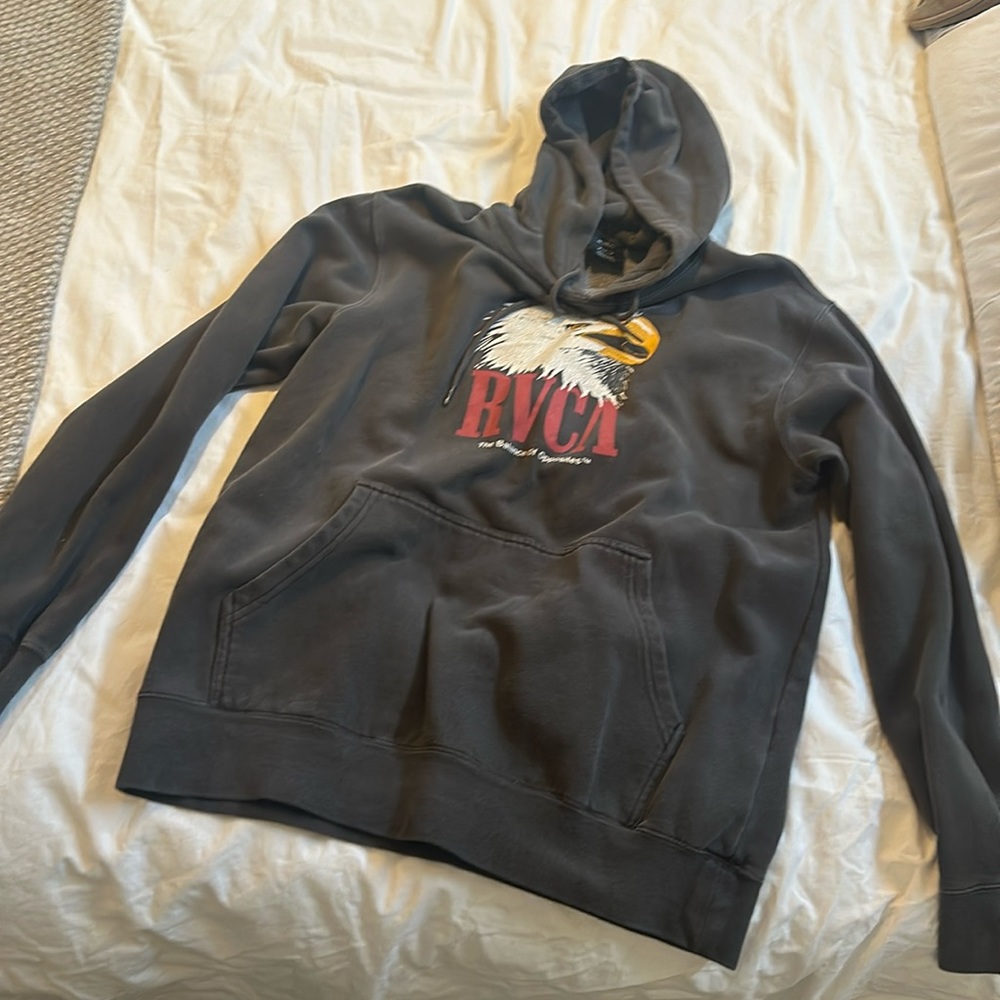 RVCA eagle hoodie. Used once, washed once. No holes, no discoloration.